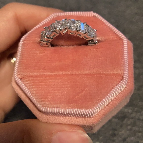 🎉Host Pick!🎉White Sapphire Eternity Band Ring - Picture 9 of 11